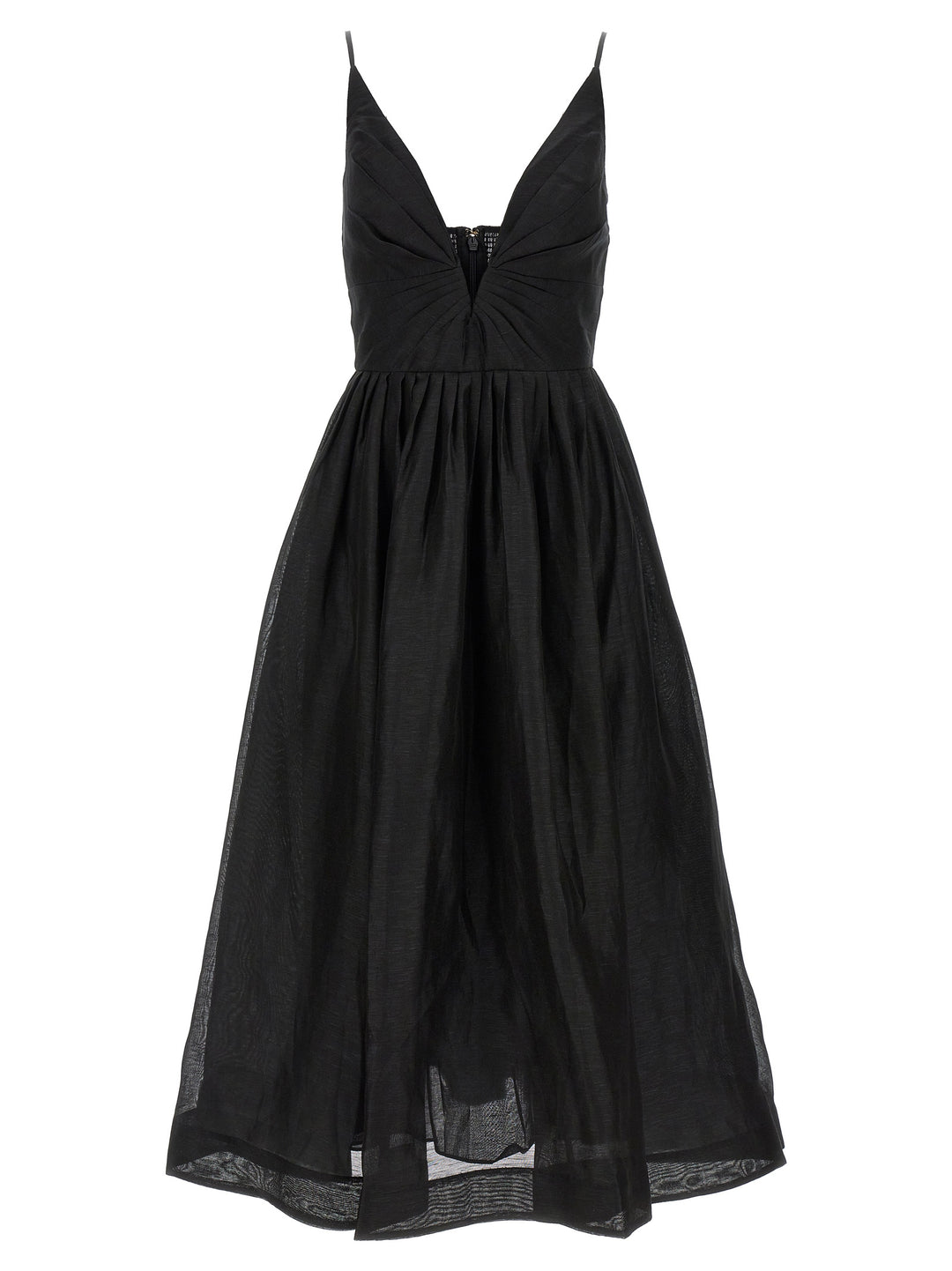Zimmermann Black Linen Cocktail Dress