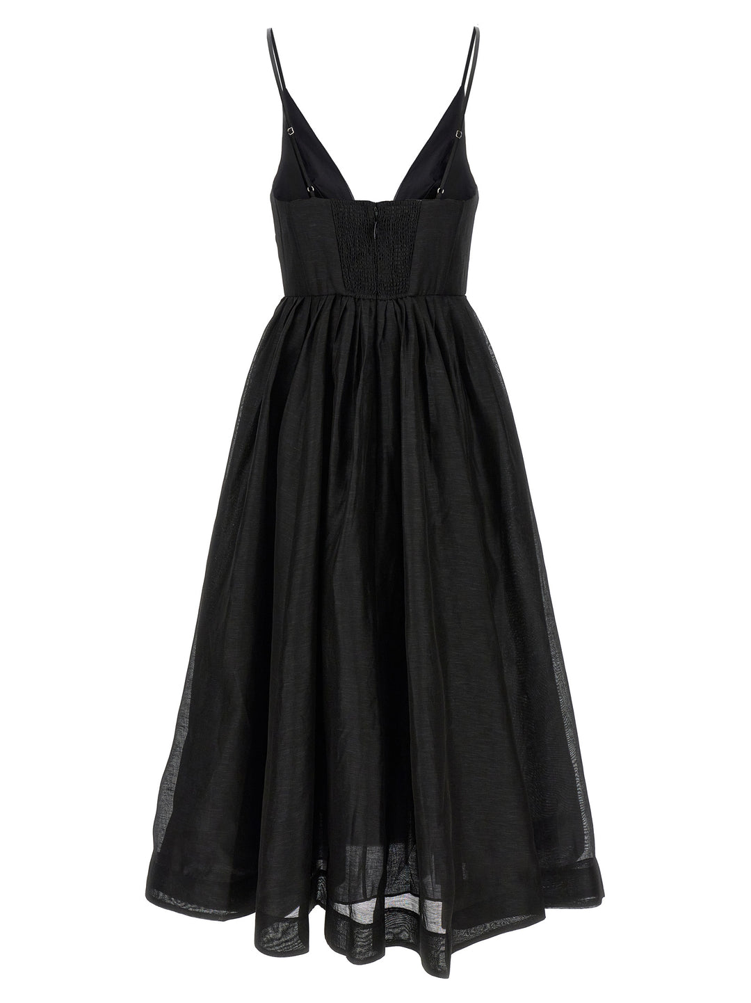 Zimmermann Black Linen Cocktail Dress