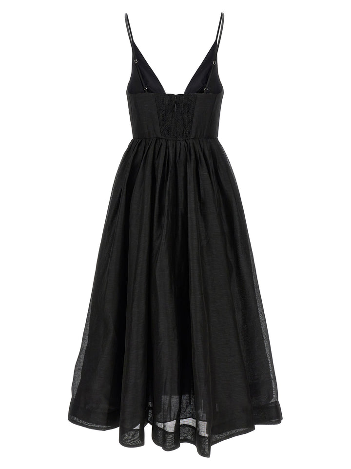 Zimmermann Black Linen Cocktail Dress