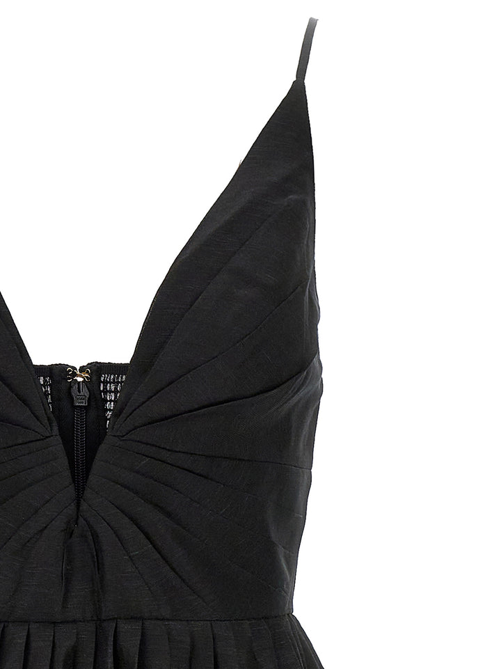 Zimmermann Black Linen Cocktail Dress