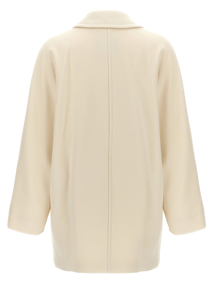 Max Mara White Virgin Wool Coat