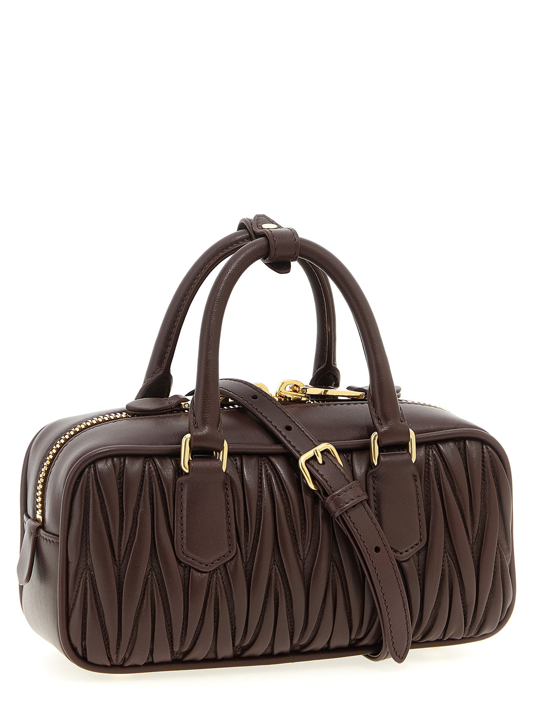 Miu Miu Brown Lamb Leather Handbag