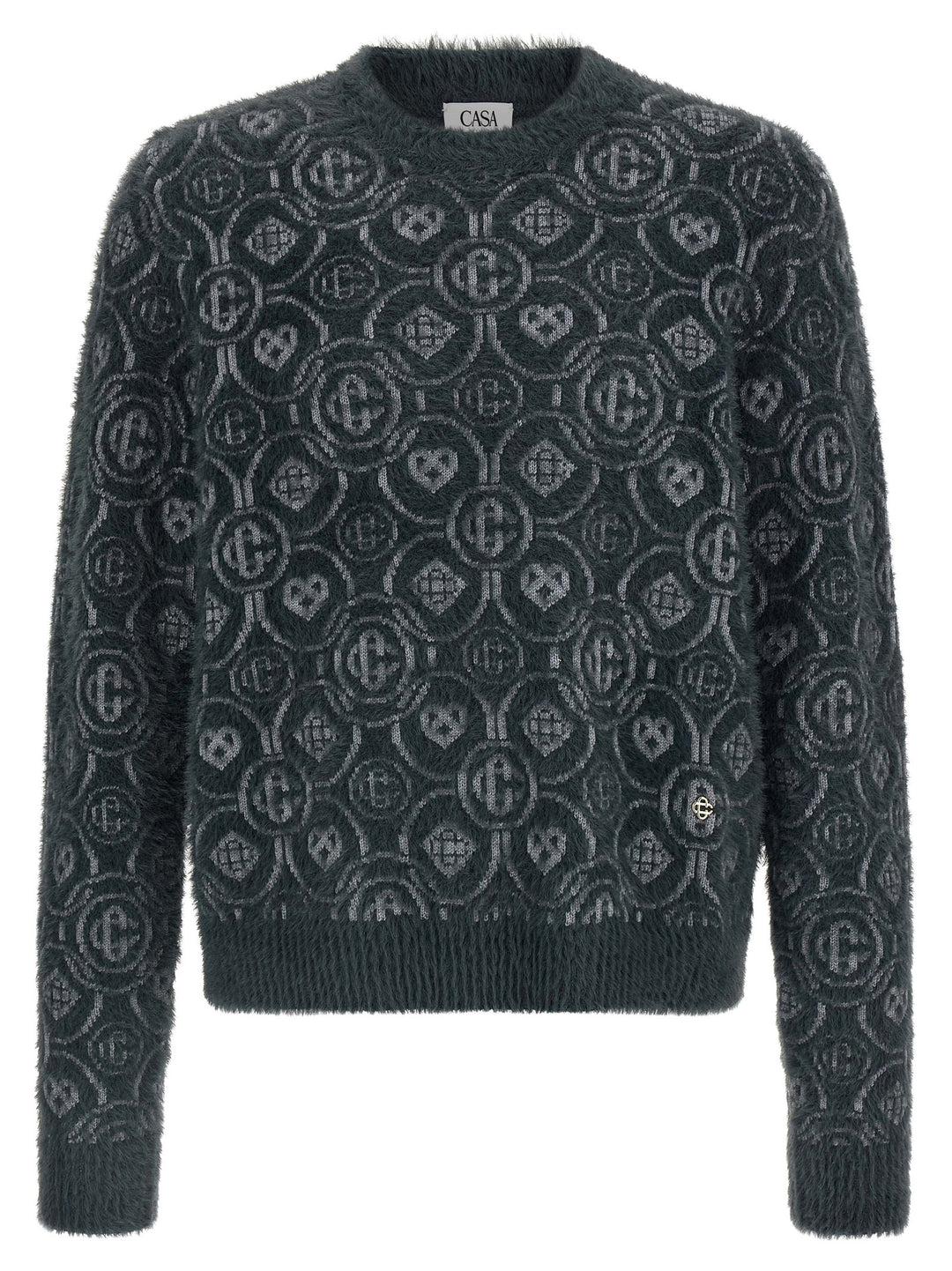 Casablanca Gray Wool Cardigan