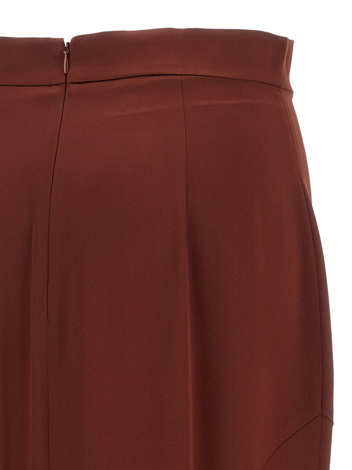 Max Mara Brown Silk Mini Skirt