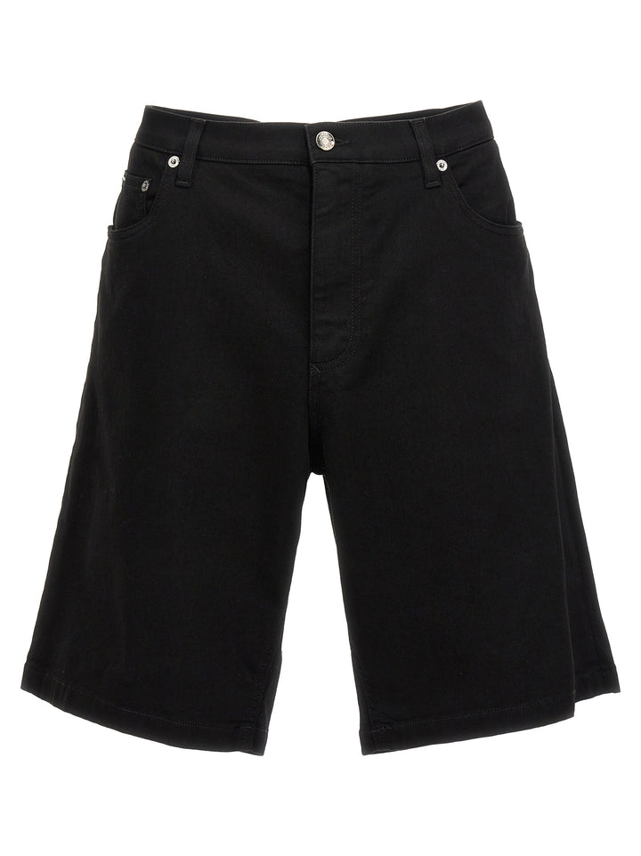 Dolce &amp; Gabbana Black Cotton Bermuda Shorts