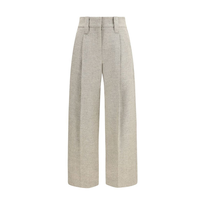 Brunello Cucinelli Beige Wool Oves Aries Dress Pants