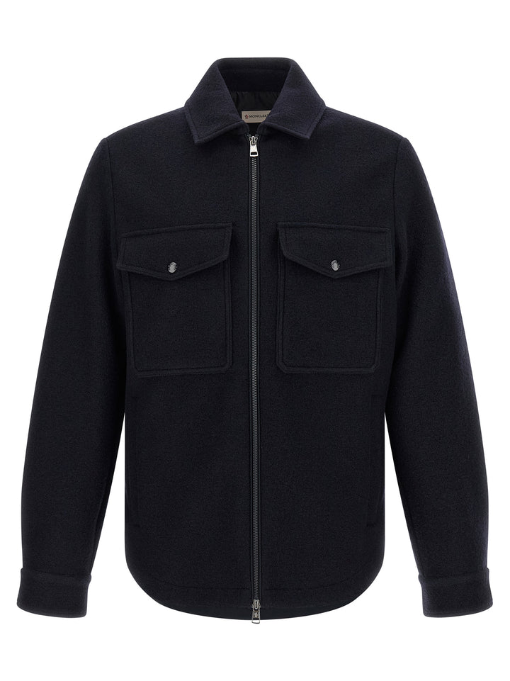 Moncler Blue Virgin Wool Blouse