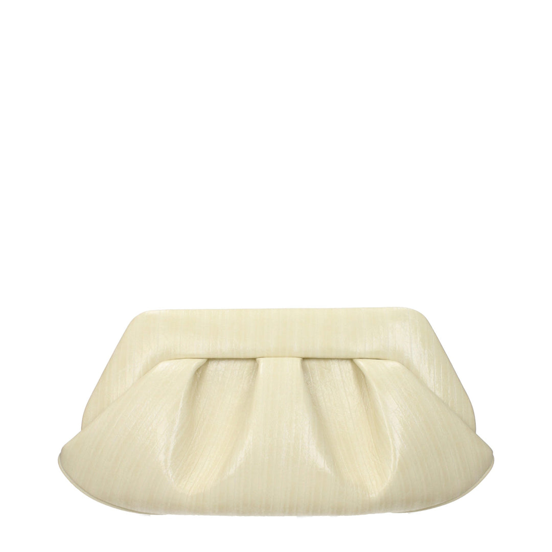 THEMOIRè Beige Leather Clutch Bag