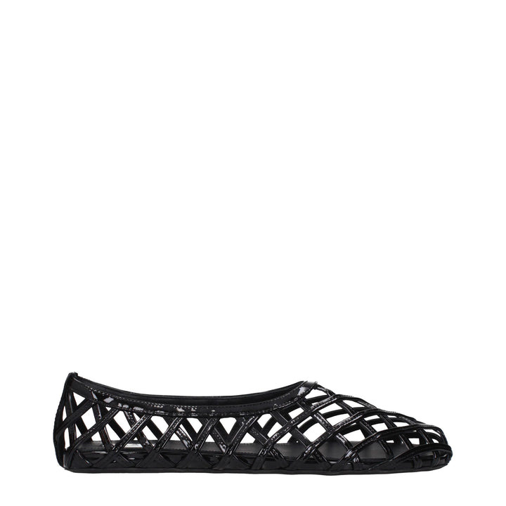 Alaïa Black Leather Ballet Flats