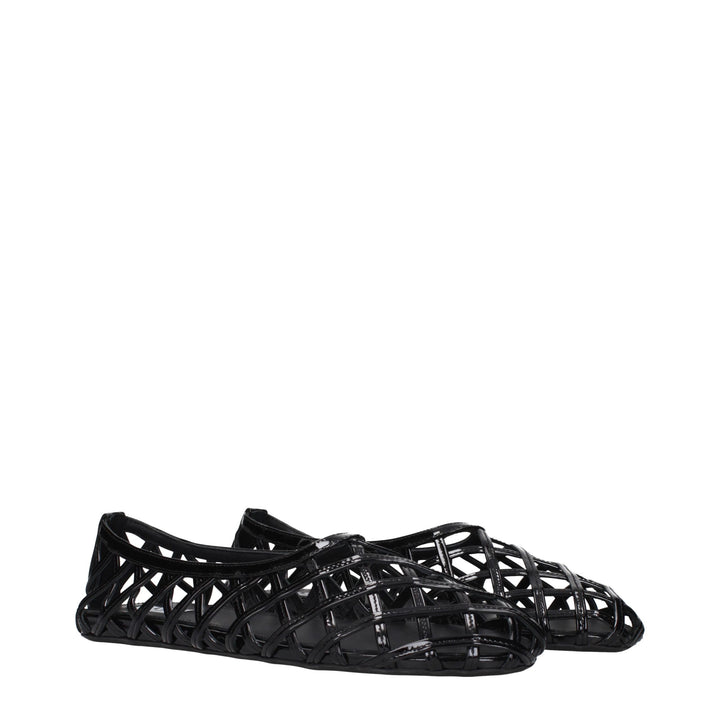 Alaïa Black Leather Ballet Flats