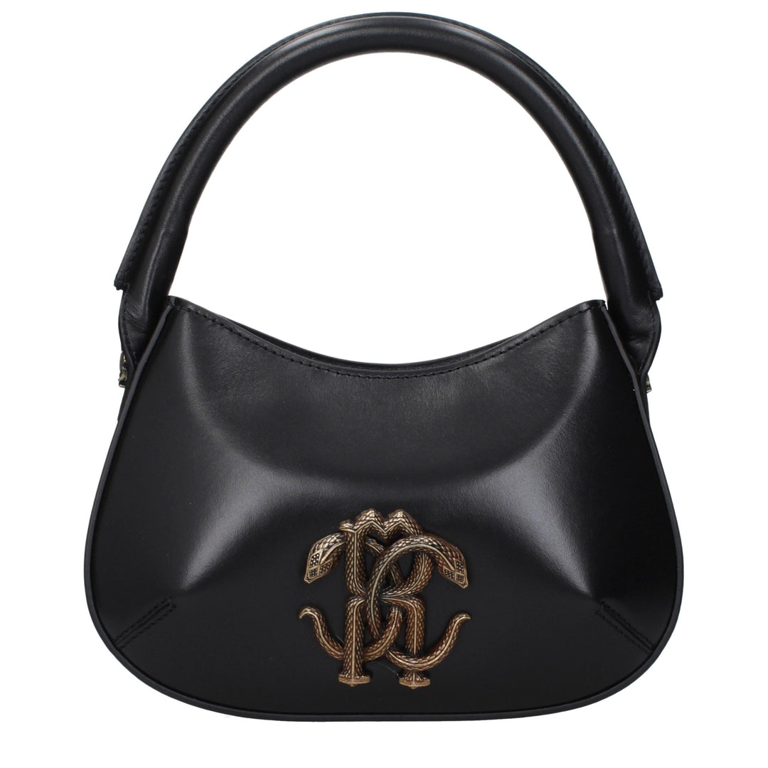 Roberto Cavalli Black Leather Handbag