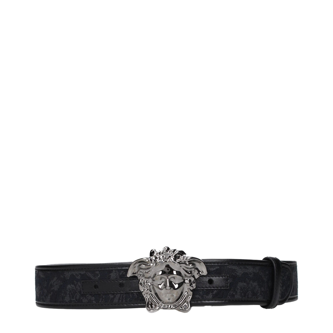 Versace Black Fabric Belt