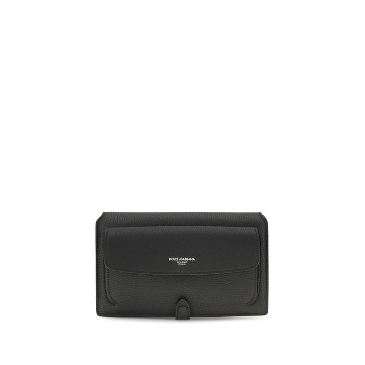 Dolce &amp; Gabbana Black Calf Leather Bos Taurus Shoulder Bag