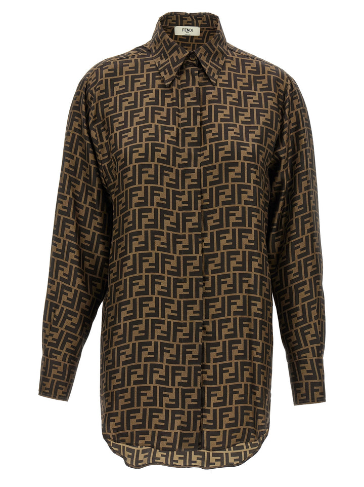 Fendi Brown Silk Blouse