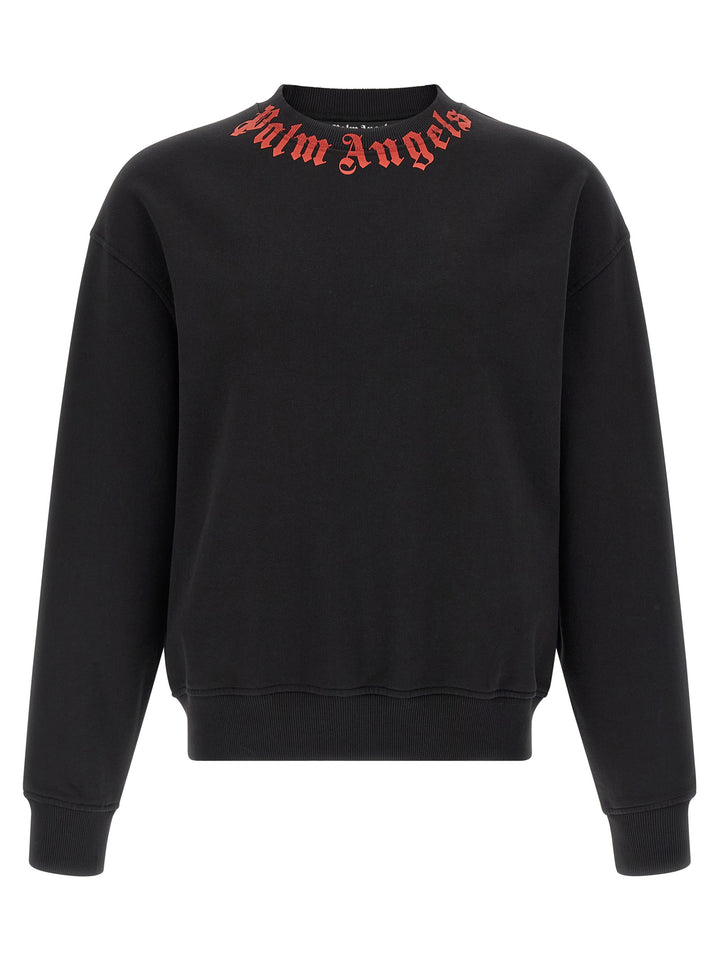 Palm Angels Black Cotton Sweatshirt