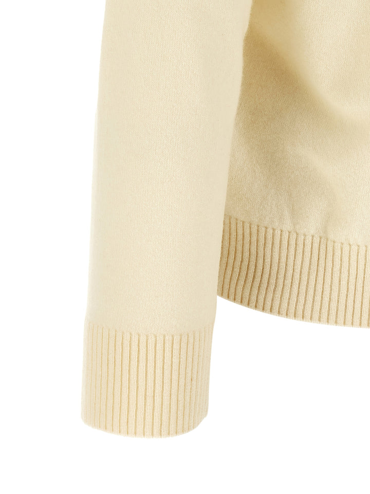 Stone Island White Virgin Wool Cardigan