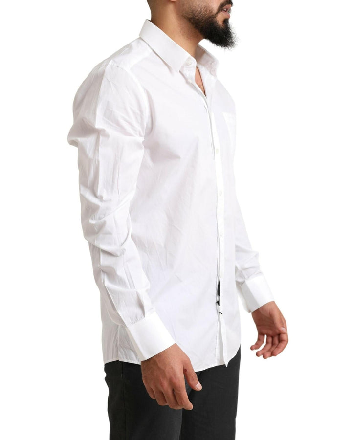 Dolce &amp; Gabbana White Cotton Dress Shirt