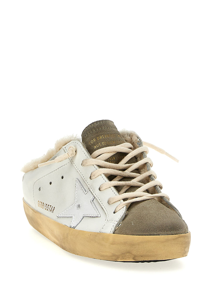 Golden Goose Beige Cowhide Low Top Sneakers