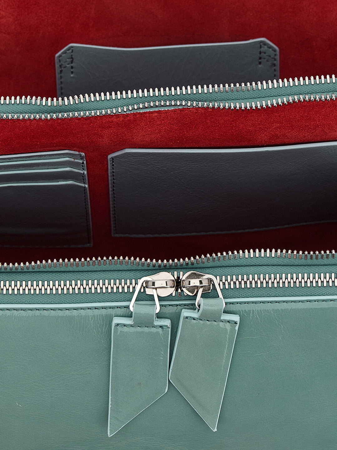 The Attico Blue Calfskin Shoulder Bag