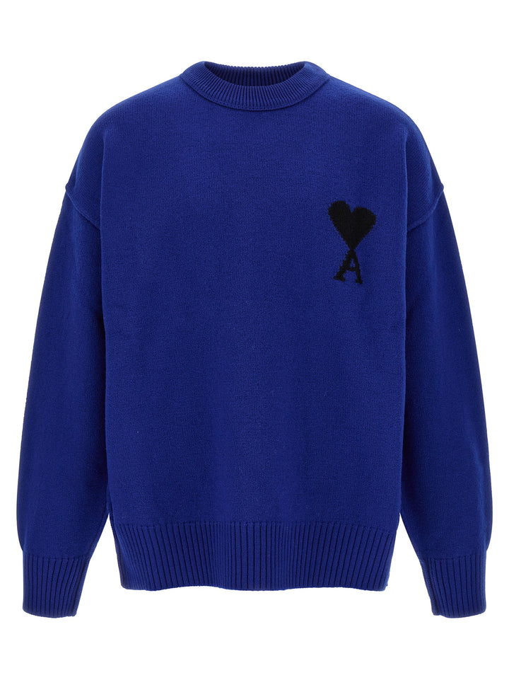Ami Paris Blue Wool Cardigan