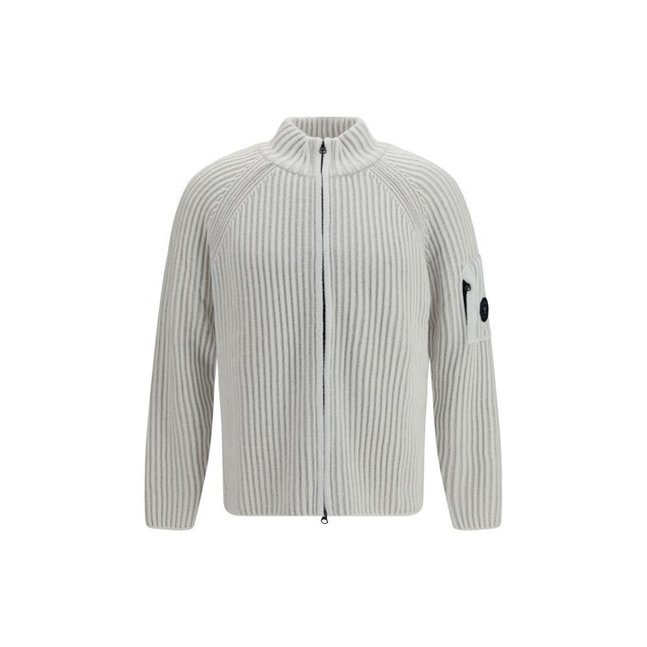 C.P. Company White Polyamide Cardigan