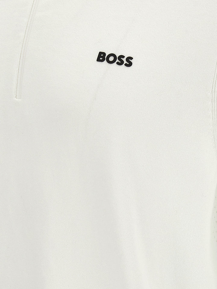 Hugo Boss White Cotton Polo Shirt