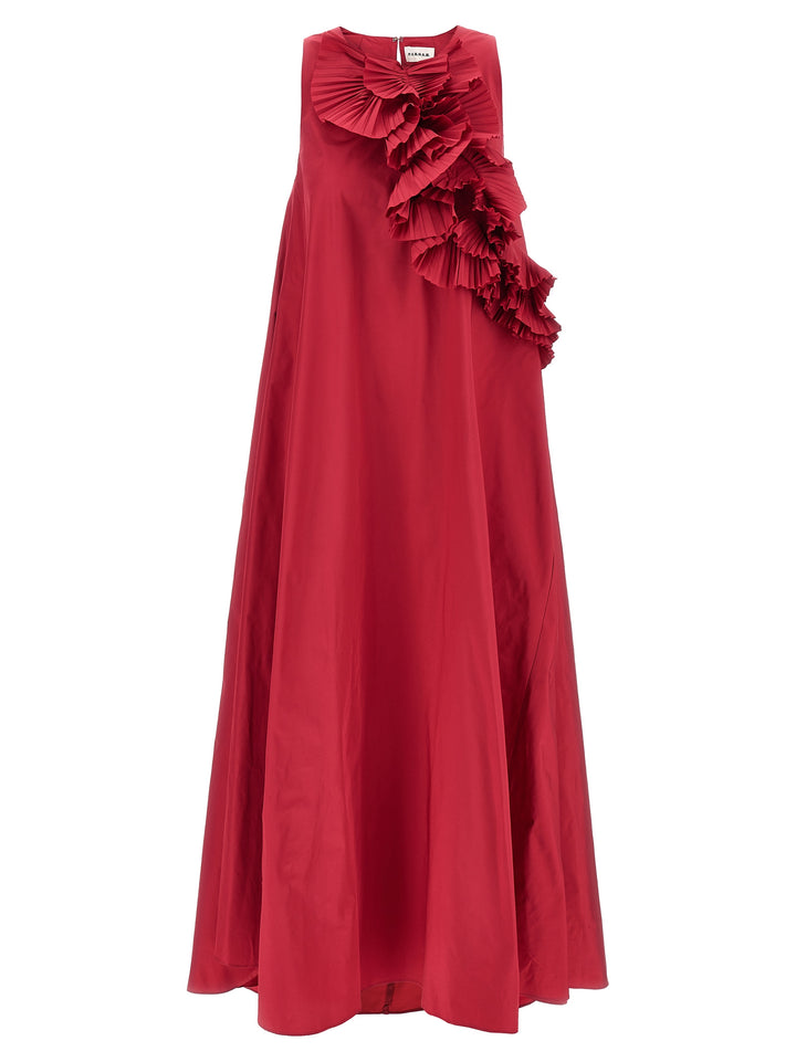 P.A.R.O.S.H. Fuchsia Polyester Long Dress