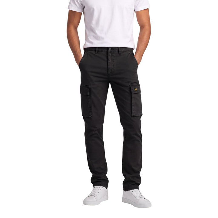 Lyle &amp; Scott Black Cotton Cargo Pants