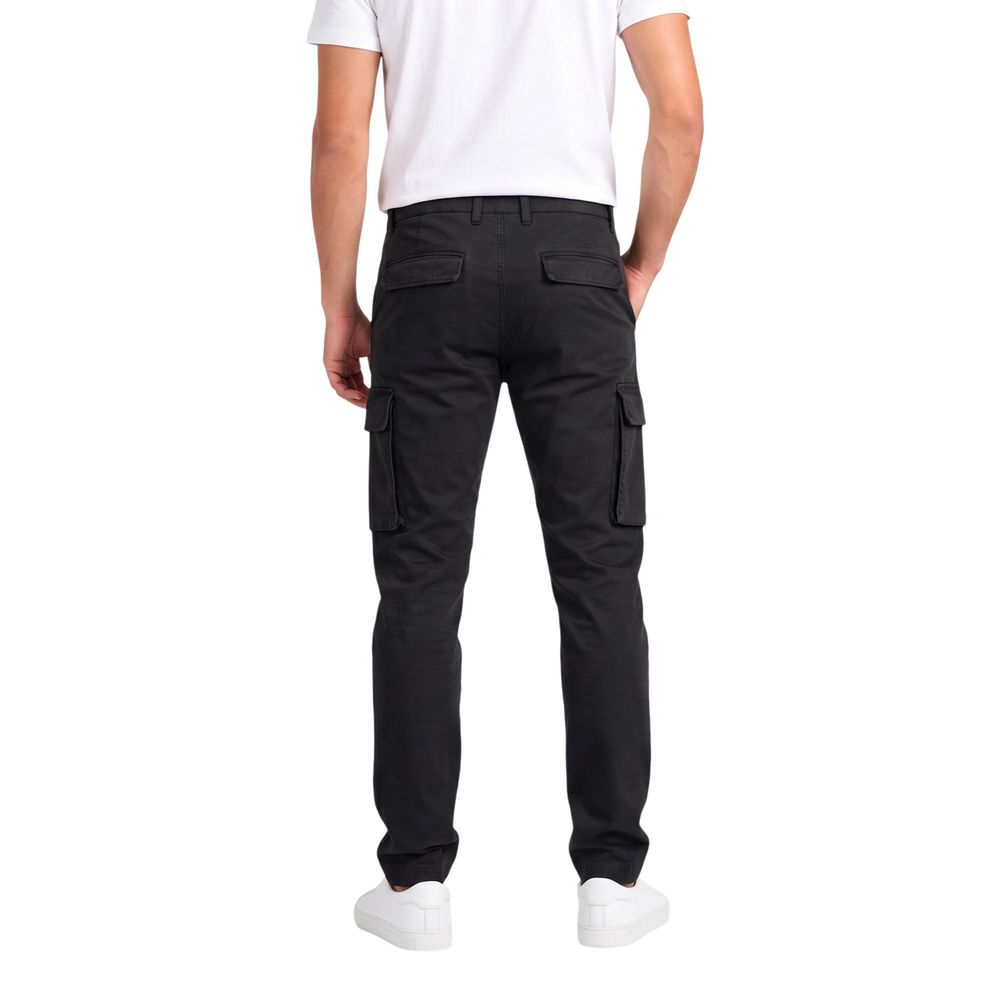 Lyle &amp; Scott Black Cotton Cargo Pants