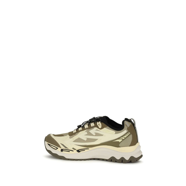 Off-White Bicolor Polyester Athletic Sneakers