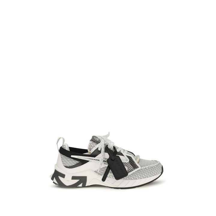 Off-White Multicolor Fabric Athletic Sneakers