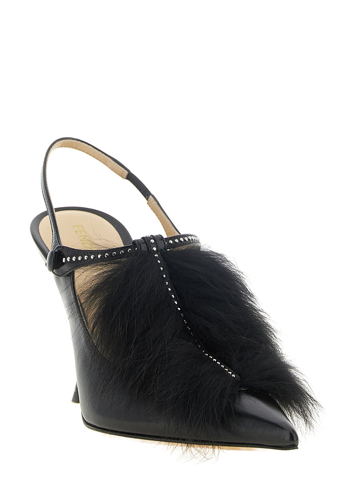 Fendi Black Calfskin High Heel Pumps