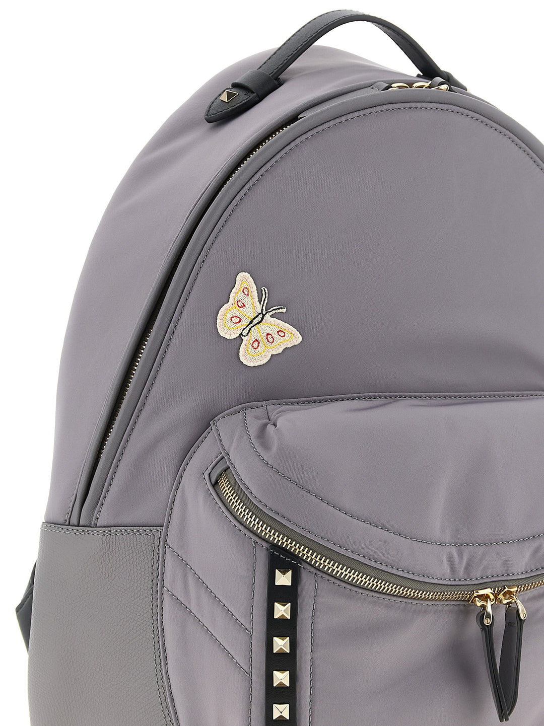 Valentino Garavani Gray Polyester Backpack