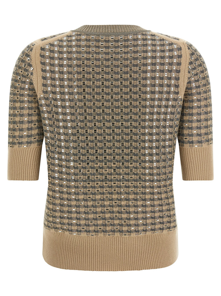 Ermanno Scervino Beige Virgin Wool Sweatshirt