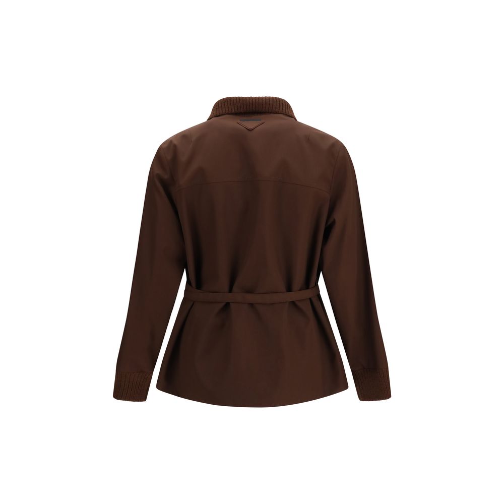 Prada Brown Polyester Shell Jacket