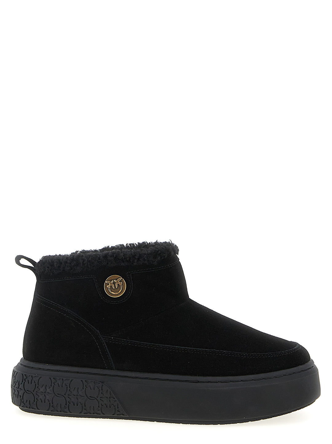 PINKO Black Polyester Ankle Boots