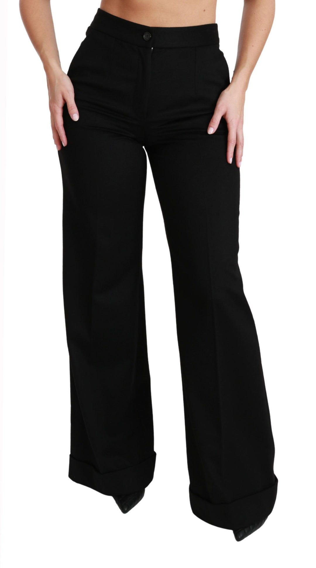 Pantalon évasé taille haute en cachemire Dolce &amp;amp; Gabbana élégant