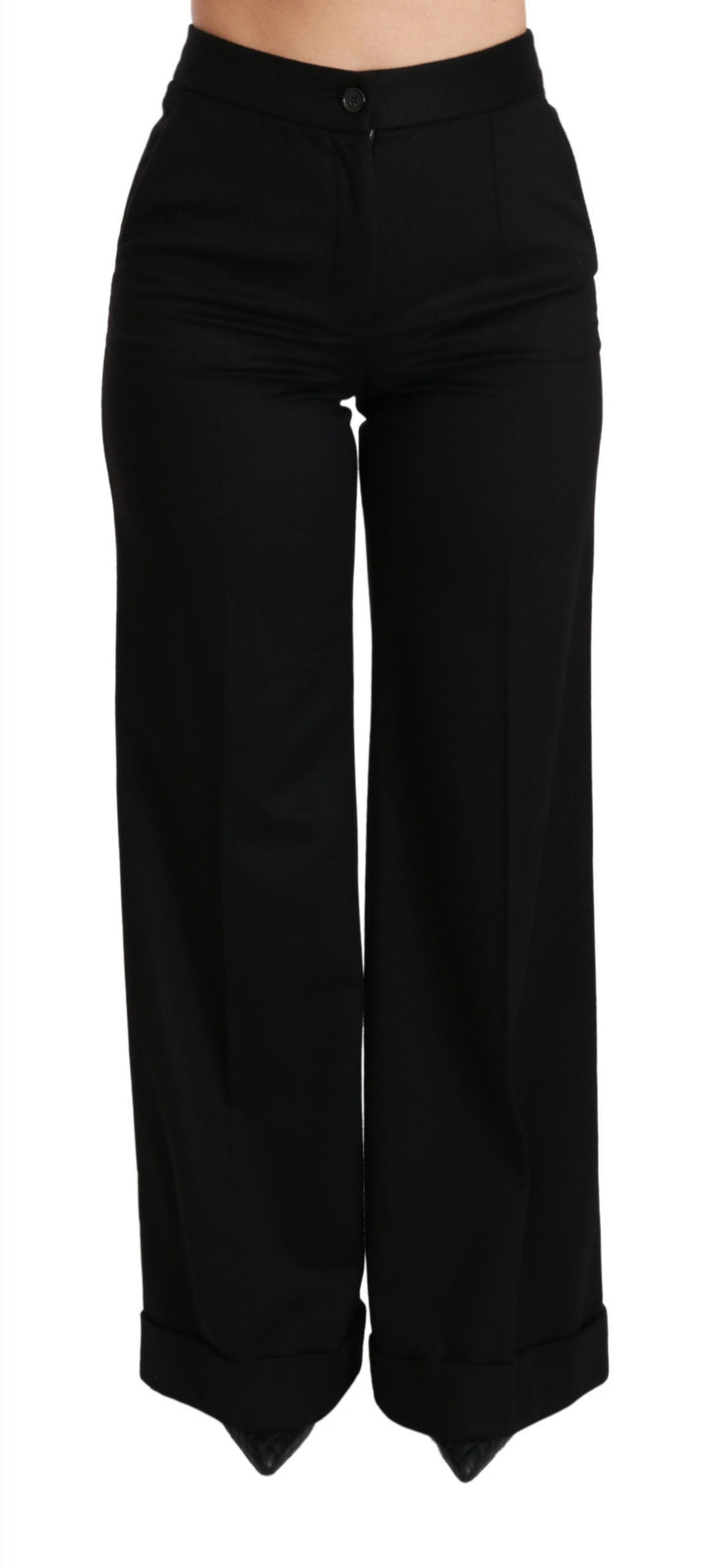 Pantalon évasé taille haute en cachemire Dolce &amp;amp; Gabbana élégant