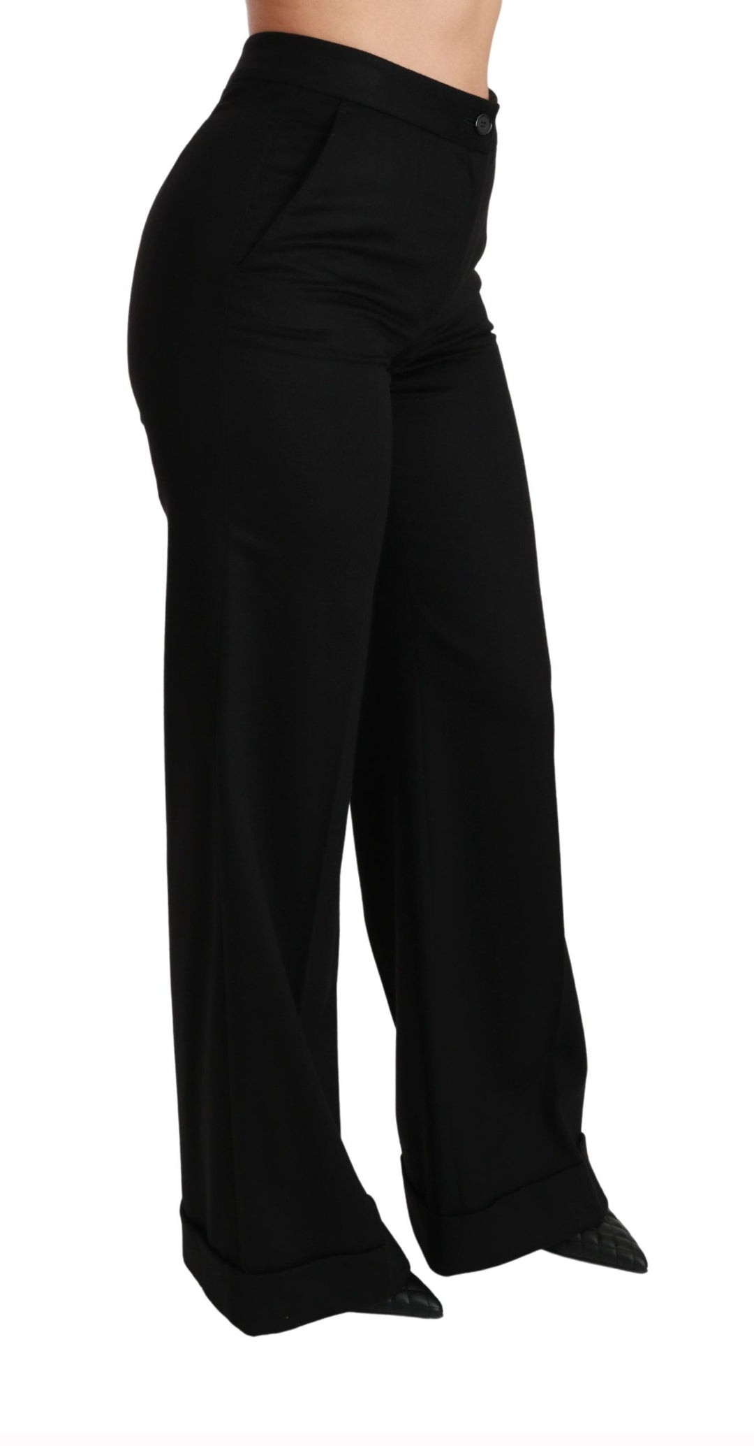 Pantalon évasé taille haute en cachemire Dolce &amp;amp; Gabbana élégant