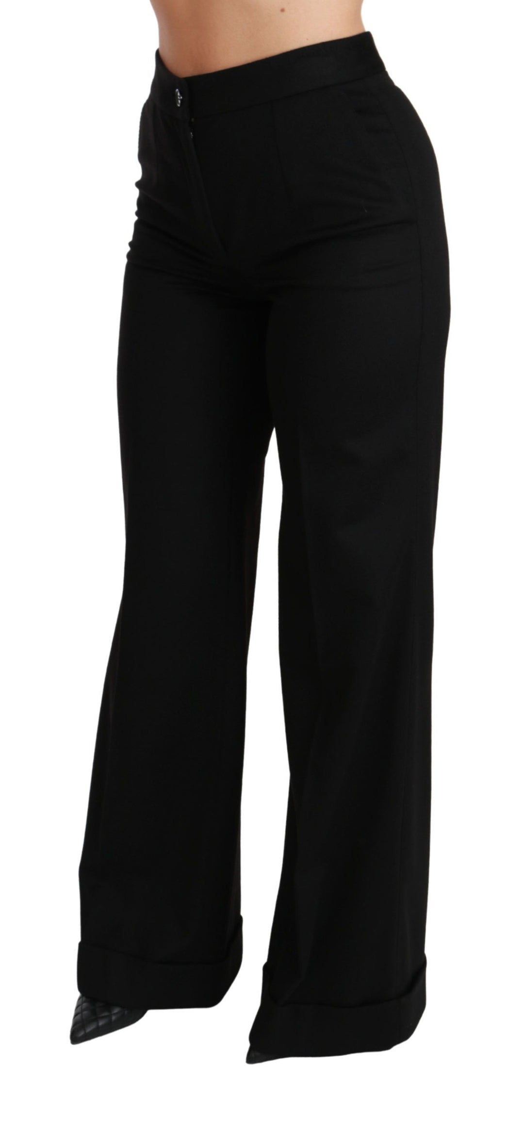 Pantalon évasé taille haute en cachemire Dolce &amp;amp; Gabbana élégant