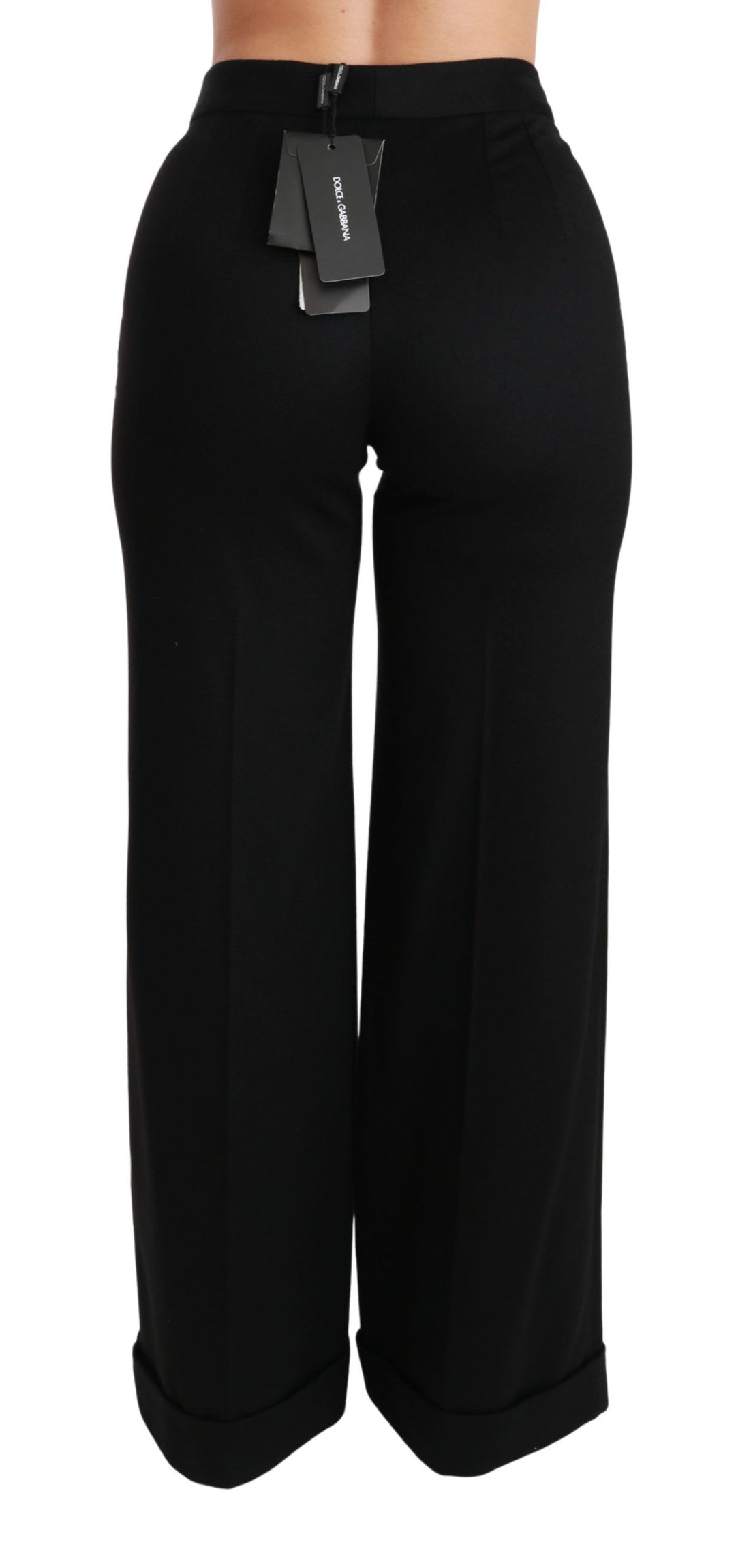 Pantalon évasé taille haute en cachemire Dolce &amp;amp; Gabbana élégant