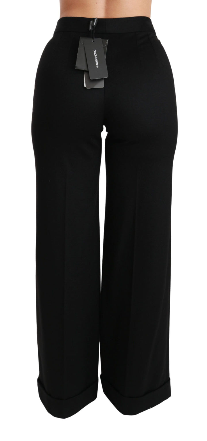 Pantalon évasé taille haute en cachemire Dolce &amp;amp; Gabbana élégant