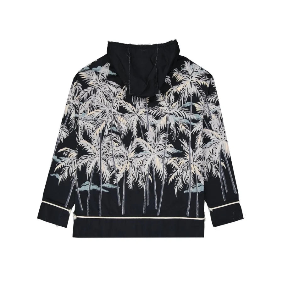 Palm Angels Black Cotton Pattern Shirt