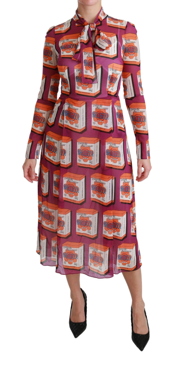 Dolce & Gabbana Purple Silk Bellezza A-Line Gown Dress women’s dress