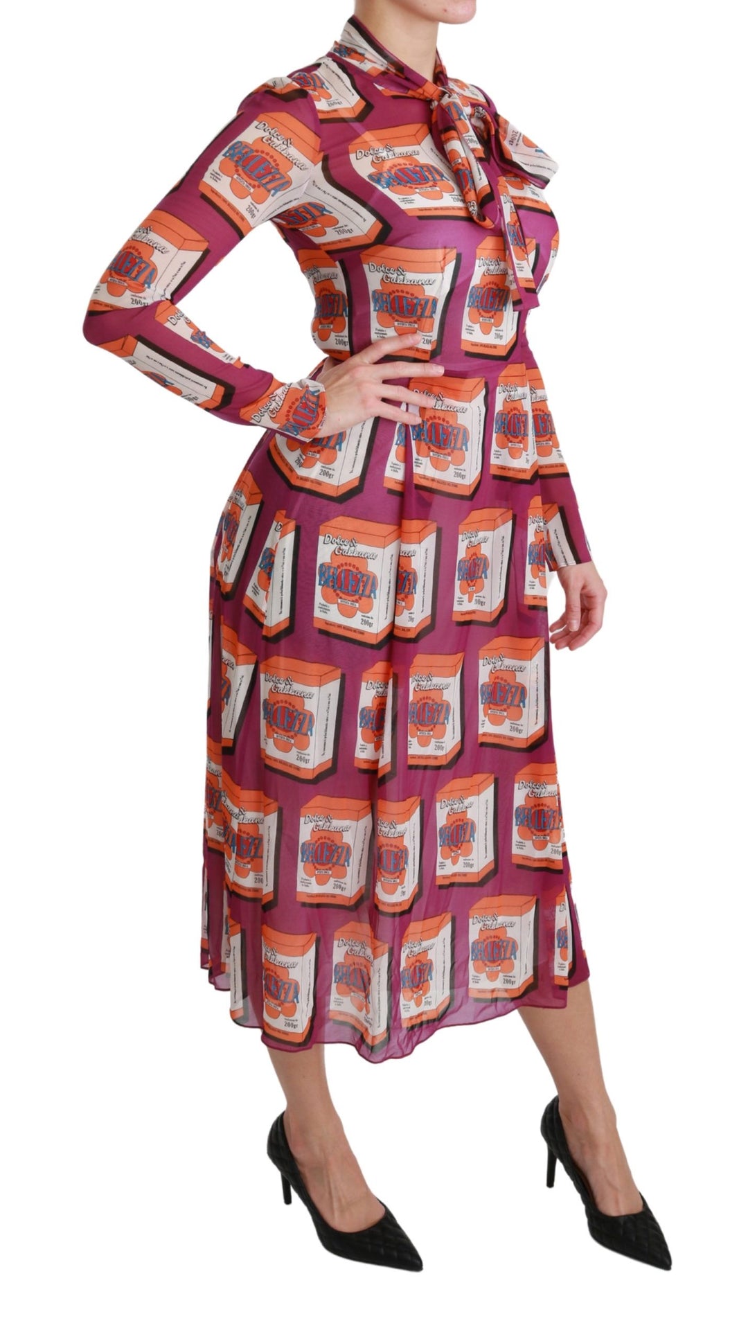Dolce &amp; Gabbana Purple Silk Bellezza A-Line Gown Dress women’s dress