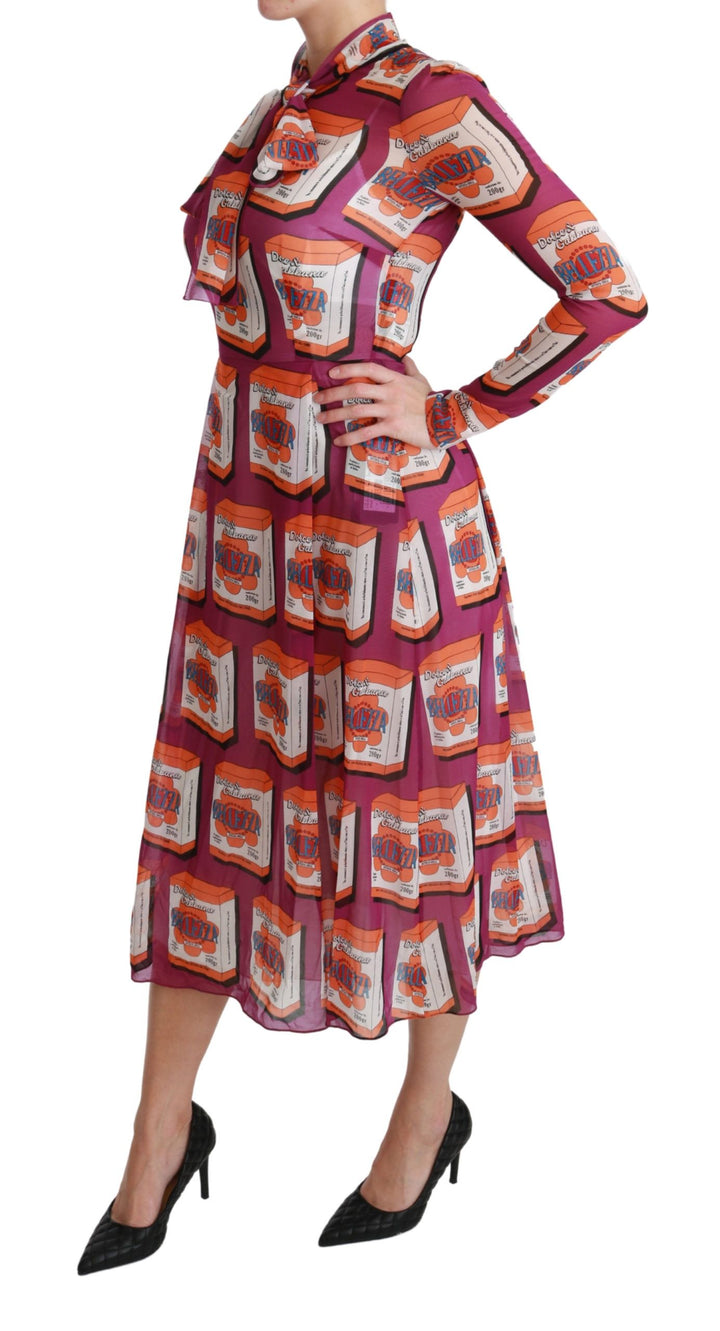 Dolce &amp; Gabbana Purple Silk Bellezza A-Line Gown Dress women’s dress