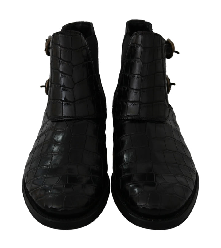 Bottes Derby Brogue élégantes Dolce &amp;amp; Gabbana en cuir exotique