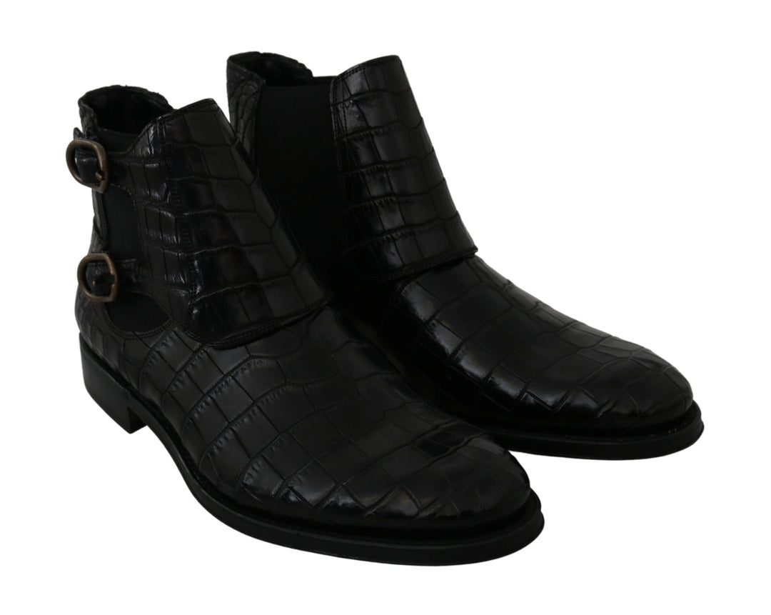 Bottes Derby Brogue élégantes Dolce &amp;amp; Gabbana en cuir exotique