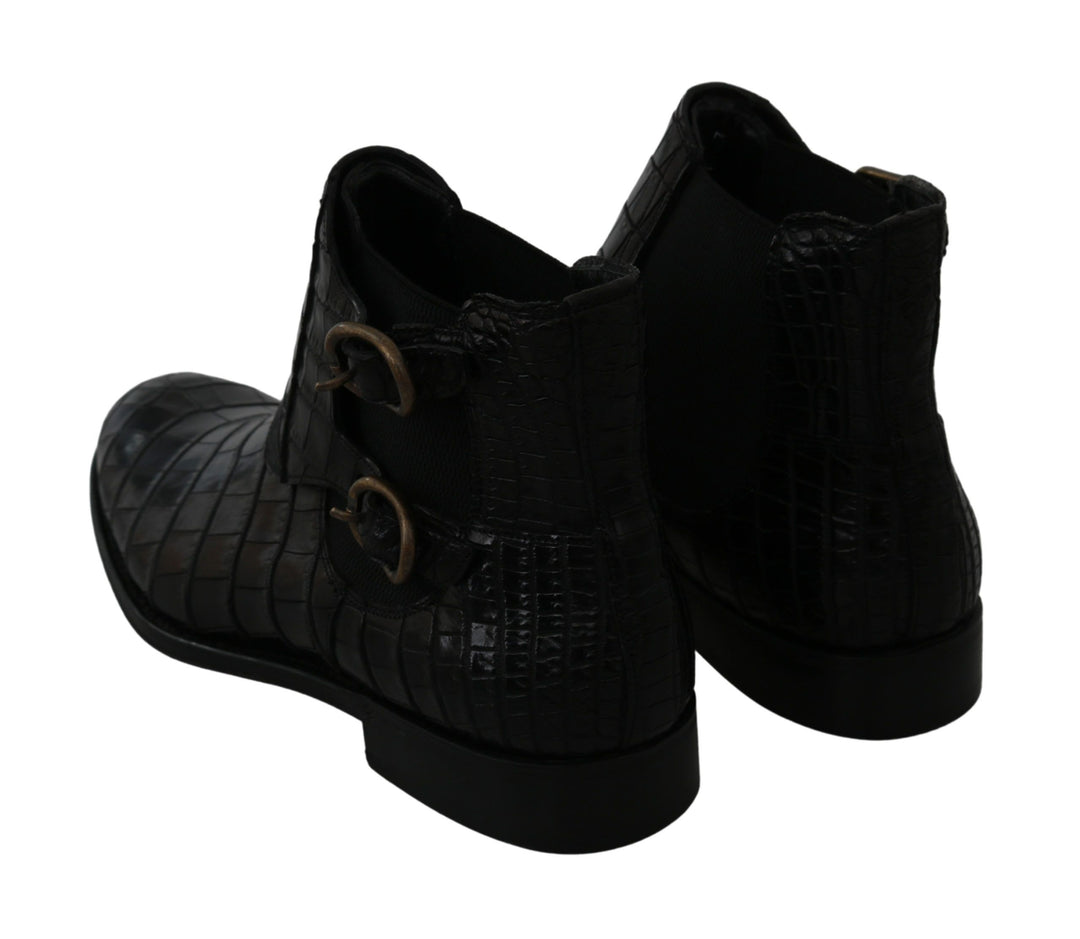 Bottes Derby Brogue élégantes Dolce &amp;amp; Gabbana en cuir exotique