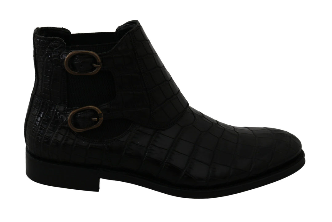 Bottes Derby Brogue élégantes Dolce &amp;amp; Gabbana en cuir exotique